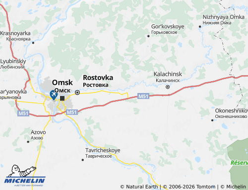MICHELIN-Landkarte Kormilowski Rajon - ViaMichelin
