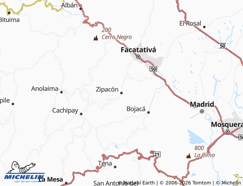 Carte MICHELIN Zipacón - ViaMichelin