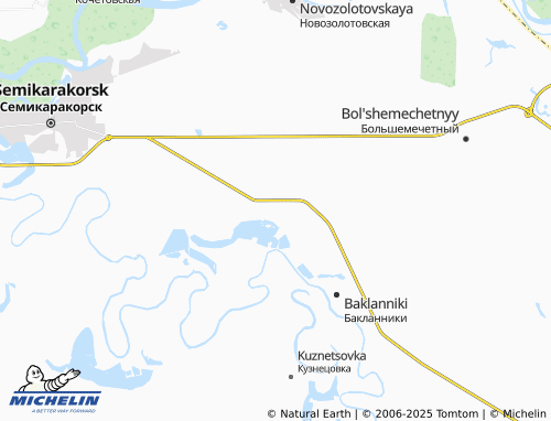 MICHELIN Nizhniy Salovsk map - ViaMichelin