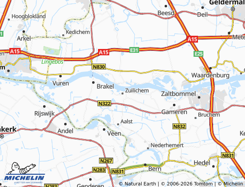 MICHELIN Zuilichem map - ViaMichelin