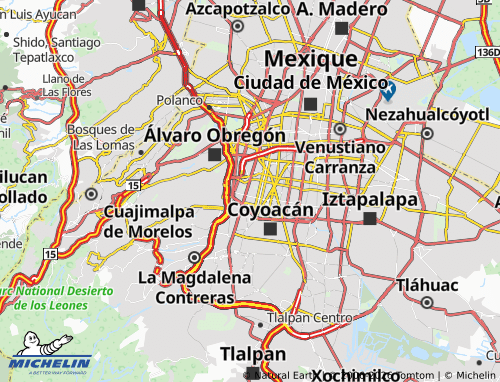 Mapa MICHELIN Tlacoquemécatl del Valle - ViaMichelin