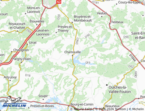 Mappa MICHELIN Chamouille - ViaMichelin