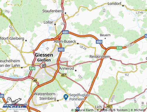 MICHELIN Rödgen map - ViaMichelin