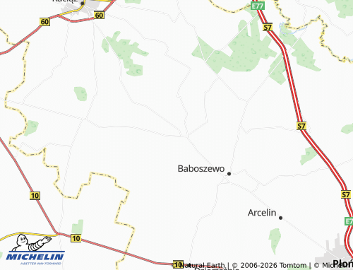 MICHELIN Mystkowo map - ViaMichelin