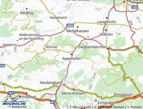 MICHELIN Asperhofen map - ViaMichelin