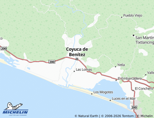 Mapa MICHELIN Coyuca de Benítez - ViaMichelin