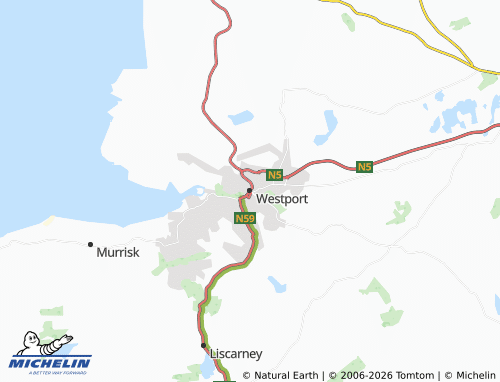 Mapa MICHELIN Westport - ViaMichelin