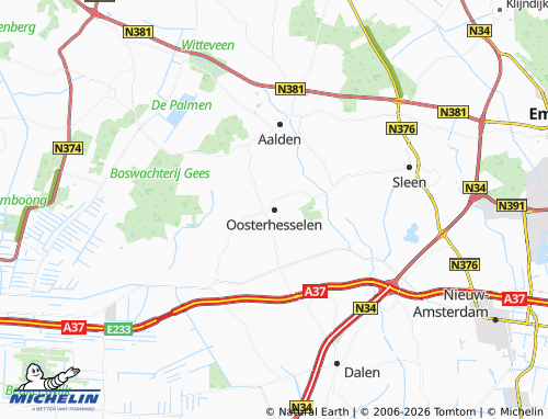 Mapa MICHELIN Oosterhesselen - ViaMichelin