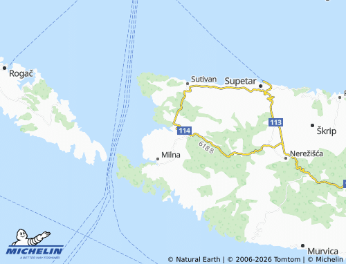 MICHELIN Bobovišća na Moru map - ViaMichelin