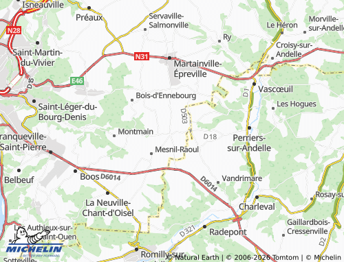 Mappa MICHELIN Fresne-le-Plan - ViaMichelin