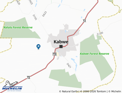 Kaart MICHELIN Kabwe - ViaMichelin