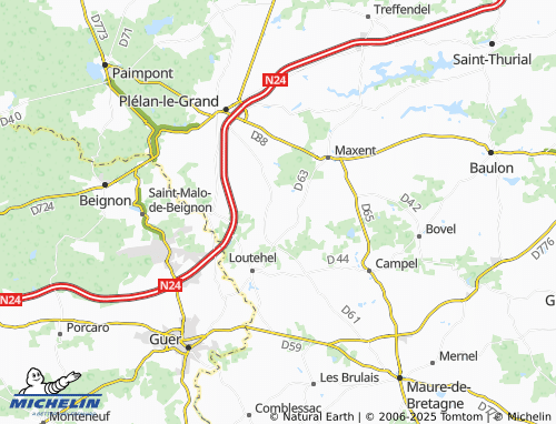 Carte MICHELIN Pennée - ViaMichelin