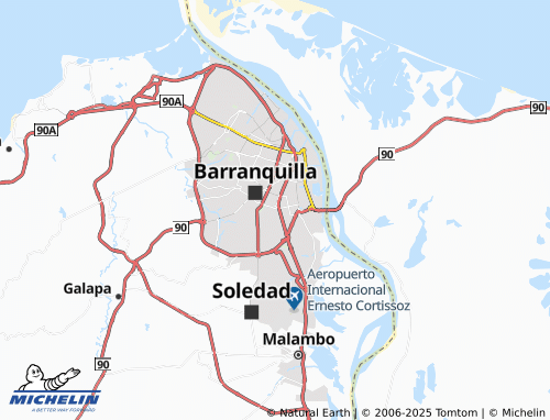 MICHELIN La Unión map - ViaMichelin