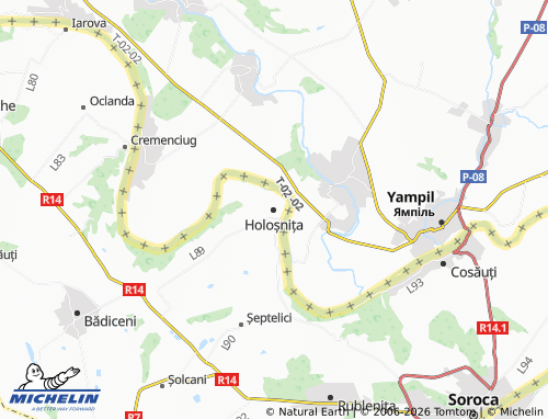 Mappa MICHELIN Holoșnița - ViaMichelin