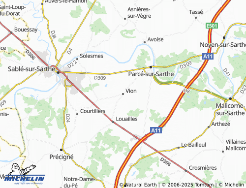 MICHELIN Vion map - ViaMichelin