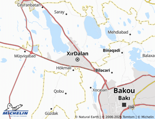 Mapa MICHELIN XırDalan - ViaMichelin