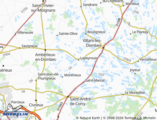 Carte MICHELIN Lapeyrouse - ViaMichelin