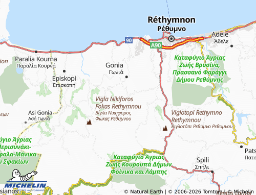Mapa MICHELIN Ano Valsamonero - ViaMichelin
