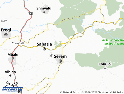 MICHELIN Sibala map - ViaMichelin
