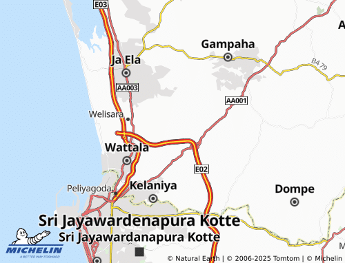MICHELIN Neligama map - ViaMichelin