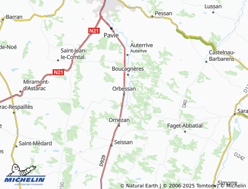 Mappa MICHELIN Orbessan - ViaMichelin