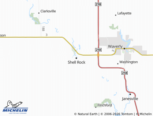 Mappa MICHELIN Shell Rock - ViaMichelin
