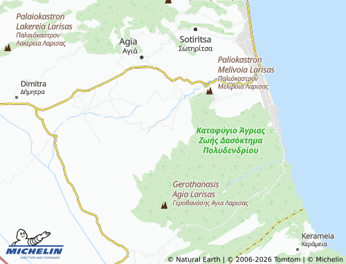 MICHELIN Potamia map - ViaMichelin