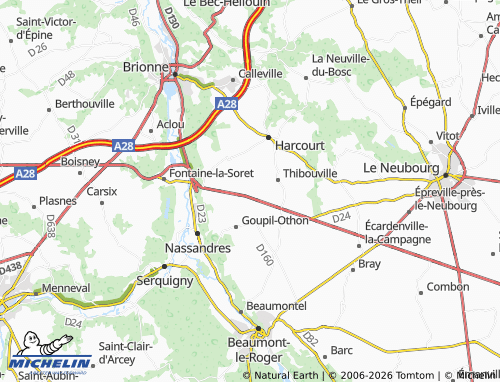 MICHELIN Perriers-la-Campagne map - ViaMichelin