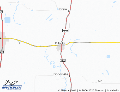 Mapa MICHELIN Ruleville - ViaMichelin