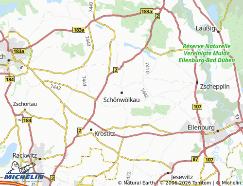 MICHELIN Schönwölkau map - ViaMichelin