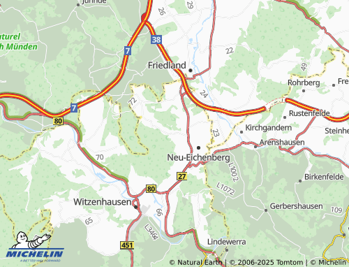 MICHELIN Berge map - ViaMichelin