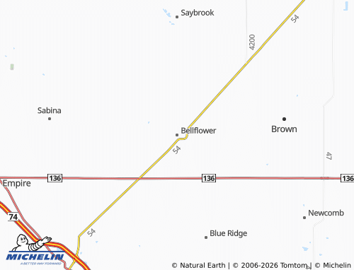 Mapa MICHELIN Bellflower - ViaMichelin
