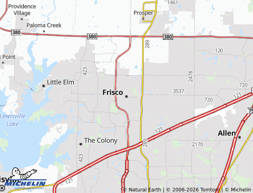 Mapa MICHELIN Frisco - ViaMichelin