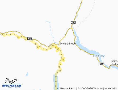 Carte MICHELIN Rivière-Bleue - ViaMichelin