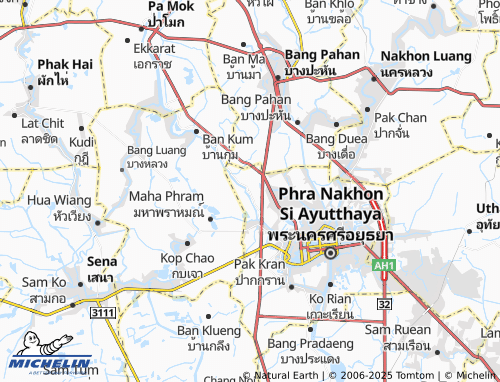 MICHELIN Ban Mai map - ViaMichelin