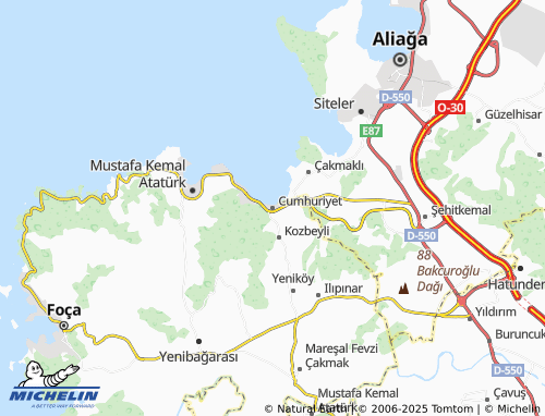 MICHELIN Cumhuriyet map - ViaMichelin