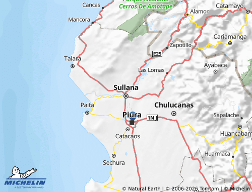 Mapa MICHELIN Sullana - ViaMichelin