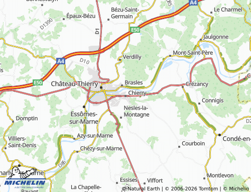 MICHELIN Chierry map - ViaMichelin
