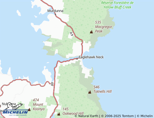 MICHELIN Eaglehawk Neck map - ViaMichelin
