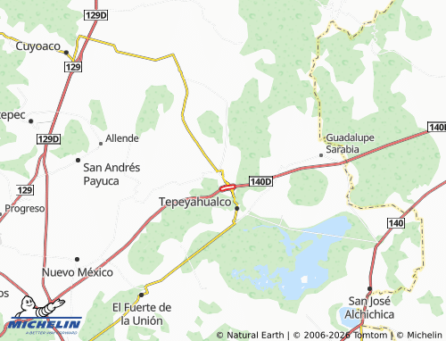 Mappa MICHELIN Tezontepec - ViaMichelin