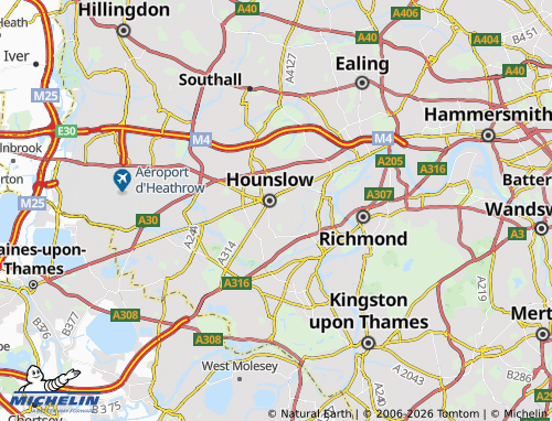 MICHELIN Hounslow map - ViaMichelin