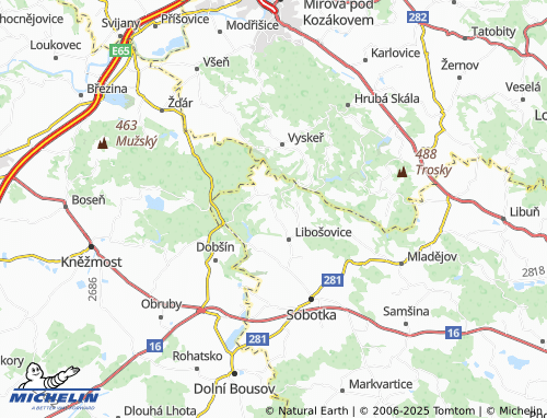 Mapa MICHELIN Rytířova Lhota - ViaMichelin