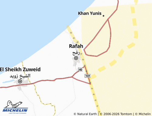Mapa MICHELIN Rafah - ViaMichelin