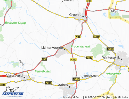 Carte MICHELIN Lichtenvoorde - ViaMichelin