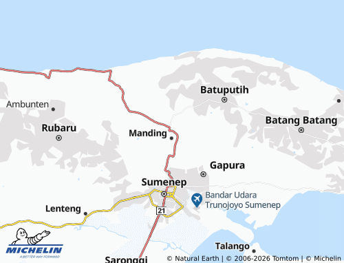 MICHELIN Manding Laok map - ViaMichelin