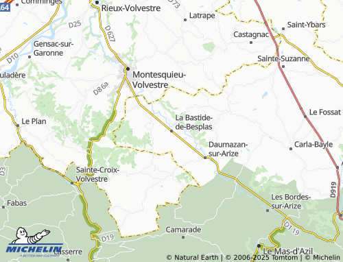 MICHELIN-Landkarte La Bastide-de-Besplas - ViaMichelin
