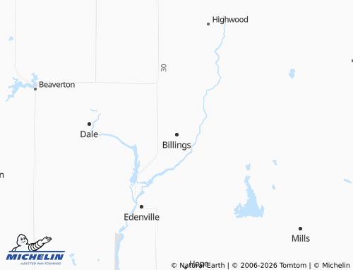 Kaart MICHELIN Billings - ViaMichelin