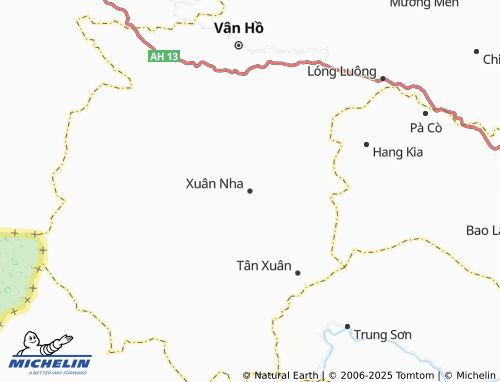 MICHELIN Xuân Nha map - ViaMichelin