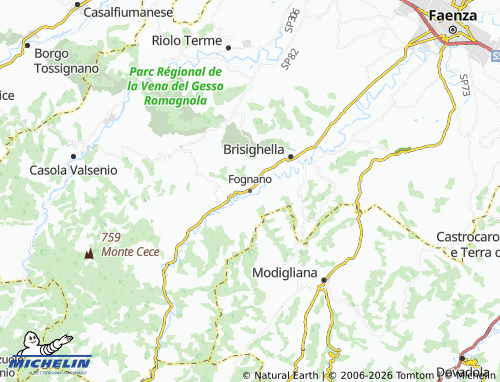 Kaart MICHELIN Fognano - ViaMichelin