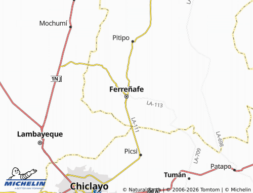 Mappa MICHELIN Ferreñafe - ViaMichelin